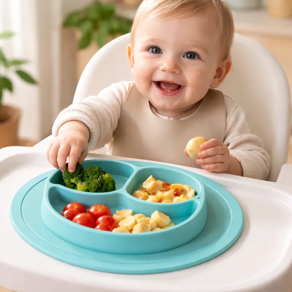 Set de Alimentación Bebé Plato y Cubiert